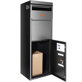 VEVOR Package Delivery Boxes for Outside 13.9"x11.6"x42", Galvanized Steel Delivery Box for Packages With Coded Lock, Anti-theft Baffle, IPX3 Waterpro