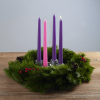 CANDWAX 10 inch Taper Advent Candles 3 Sets - Dripless Taper Candles and Unscented Candlesticks - Long Burning Tapered Candles Perfect as Advent Wreat