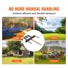 VEVOR 39" Hay Spear, Bale Spears 1600lbs Loading Capacity, Skid Steer Loader Tractor Bucket Attachment with 2pcs 17.5" Stabilizer Spears and 60" Chain