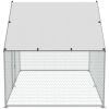 VEVOR Large Metal Chicken Coop, 9.8x6.5x6.5ft Walk-in Chicken Run with Waterproof Cover, Spire Roof Hen House with Security Lock for Outdoor and Backy