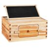 VEVOR Bee Hive Deep Box Starter Kit, 100% Beeswax Coated Natural Cedar Wood, Langstroth Beehive Kit with 10 Frames and Foundations, Transparent Acryli