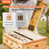 VEVOR Bee Hive Medium Box Starter Kit, 100% Beeswax Coated Natural Cedar Wood, Langstroth Beehive Kit with 10 Frames and Foundations, Transparent Acry
