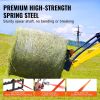 VEVOR 49" Hay Spear, Bale Spears 1600lbs Loading Capacity, Skid Steer Loader Tractor Attachment with 2pcs 17.5" Stabilizer Spears, Quick Attach Spike