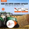 VEVOR 49" Hay Spear, Bale Spears 1600lbs Loading Capacity, Three-Point Hitch Tractor Attachment with 2pcs 17.5" Stabilizer Spears, Quick Attach Spike
