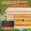 VEVOR Bee Hive Deep Box Starter Kit, 100% Beeswax Coated Natural Cedar Wood, Langstroth Beehive Kit with 10 Frames and Foundations, Transparent Acryli