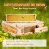 VEVOR Bee Hive Medium Box Starter Kit, 100% Beeswax Coated Natural Cedar Wood, Langstroth Beehive Kit with 10 Frames and Foundations, Transparent Acry