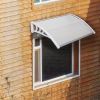 HT-100 x 80 Household Application Door & Window Rain Cover Eaves Transparent Board & White Holder