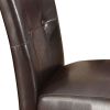 Espresso and Walnut Tufted Back Side Chairs (Set of 2)