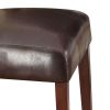 Espresso and Walnut Tufted Back Side Chairs (Set of 2)