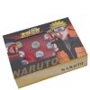 Naruto Akatsuki Rings Set 10pcs With Chain Cosplay Itachi Sharingan Box Anime Hidden Leaf Village