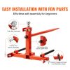 VEVOR 49" Hay Spear, Bale Spears 1600lbs Loading Capacity, Three-Point Hitch Tractor Attachment with 2pcs 17.5" Stabilizer Spears, Quick Attach Spike