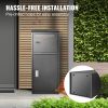 VEVOR Package Delivery Boxes for Outside 16.2"x15.8"x44", Galvanized Steel Package Delivery Box with Coded Lock, Removable Anti-theft Baffle, IPX3 Wat