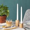 Candwax 10 inch Taper Candles Set of 4 - Dripless Taper Candles and Unscented Candlesticks - Perfect as Dinner Candles and Household Candles - White C