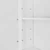 Single Door Mirror Indoor Bathroom Wall Mounted Cabinet Shelf White