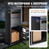 VEVOR Package Delivery Boxes for Outside 13.9"x11.6"x42", Galvanized Steel Delivery Box for Packages With Coded Lock, Anti-theft Baffle, IPX3 Waterpro