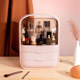 Modern Makeup Storage Box With Drawer (Color: Pink)