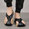 Summer men's new first layer cowhide flip-flops fashion all comfortable men's slippers beach shoes