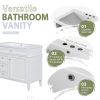 36'' Bathroom Vanity with Medicine Cabinet, Royal Blue Mirror Cabinet, Modern Bathroom Storage Cabinet with 2 Soft Closing Doors and 4 Drawers, Single