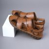 Men's new comfortable trend 100 bypass layer cowhide casual beach shoes trend men's sandals