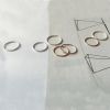 Simple Trendy Smooth Circle White/Rose 925 Sterling Silver Pinky Finger Ring
