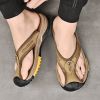 Summer men's new first layer cowhide flip-flops fashion all comfortable men's slippers beach shoes
