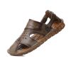 Men's new comfortable trend 100 bypass layer cowhide casual beach shoes trend men's sandals