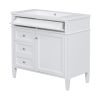 36'' Bathroom Vanity with Medicine Cabinet, Royal Blue Mirror Cabinet, Modern Bathroom Storage Cabinet with 2 Soft Closing Doors and 4 Drawers, Single