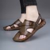 Men's new comfortable trend 100 bypass layer cowhide casual beach shoes trend men's sandals