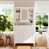 36'' Bathroom Vanity with Medicine Cabinet, Royal Blue Mirror Cabinet, Modern Bathroom Storage Cabinet with 2 Soft Closing Doors and 4 Drawers, Single